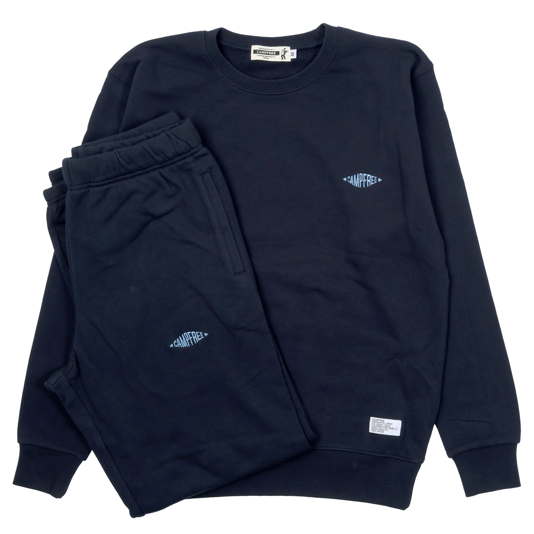 CAMPFREE トレーナー スウェット 上下 セットアップ 裏毛 メンズ 9.7oz