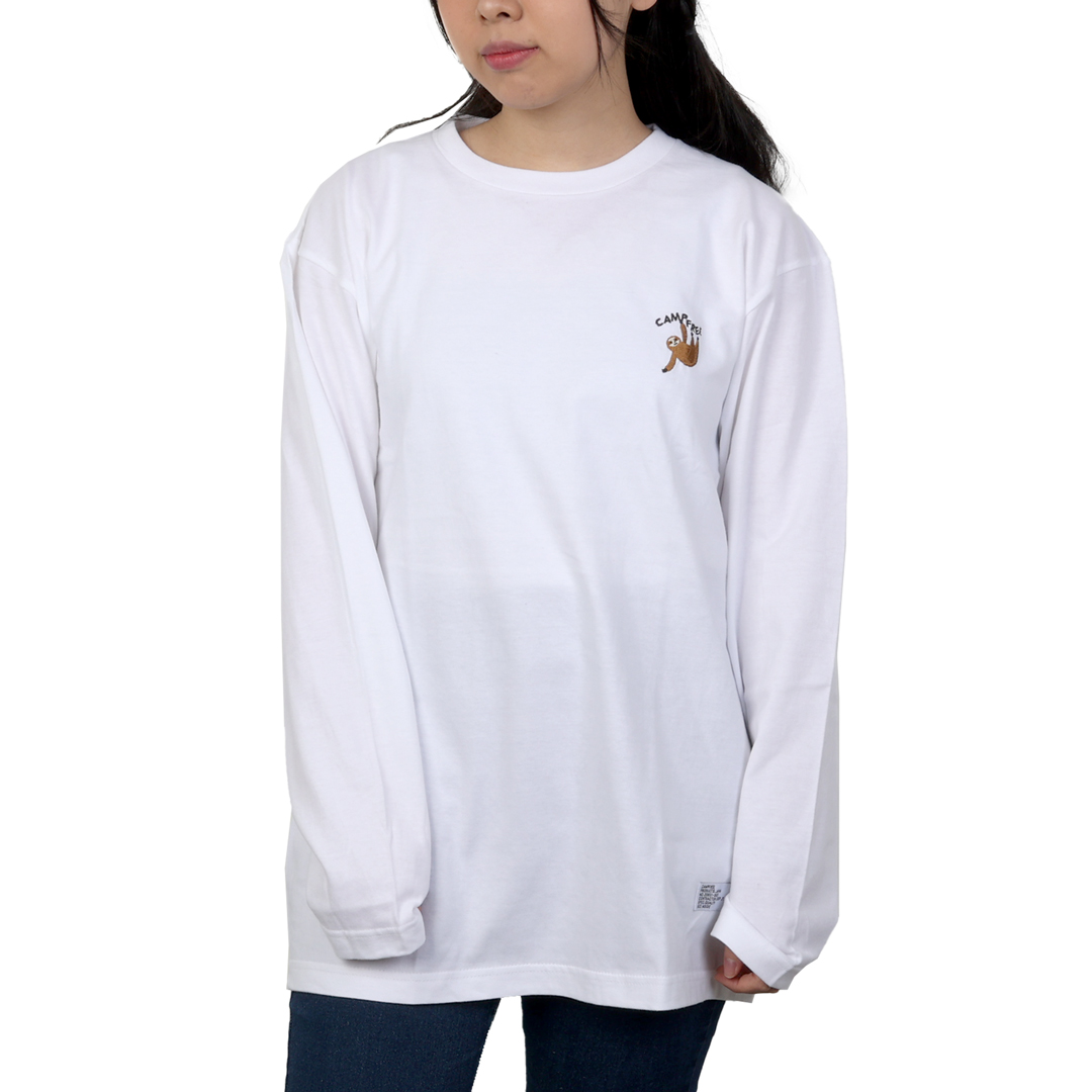 CAMPFREE なまけもの ナマケモノ ブランド 5.6oz ロンT ロングtシャツ