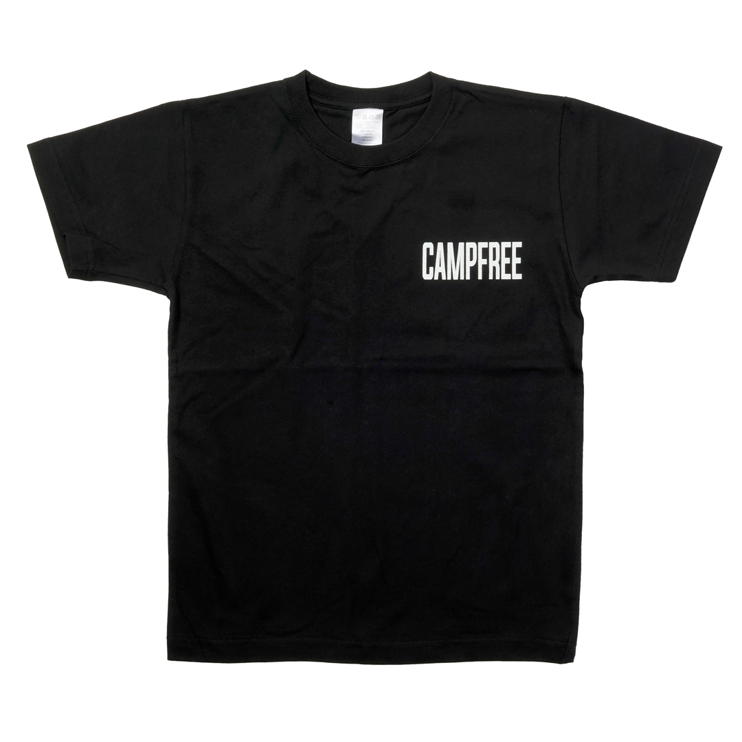 CAMPFREE キャンプフリー Tシャツ ジュニア 160限定 ブランド サンプルライン 黒 中学...