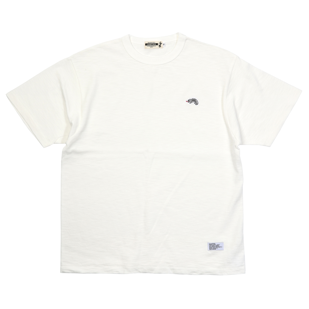 Tシャツ 半袖 メンズ スラブTシャツ 7.6oz カメレオン ワンポイント CAMPFREE ブランド レディース コットン100% 綿100% 大きいサイズ｜mha｜03