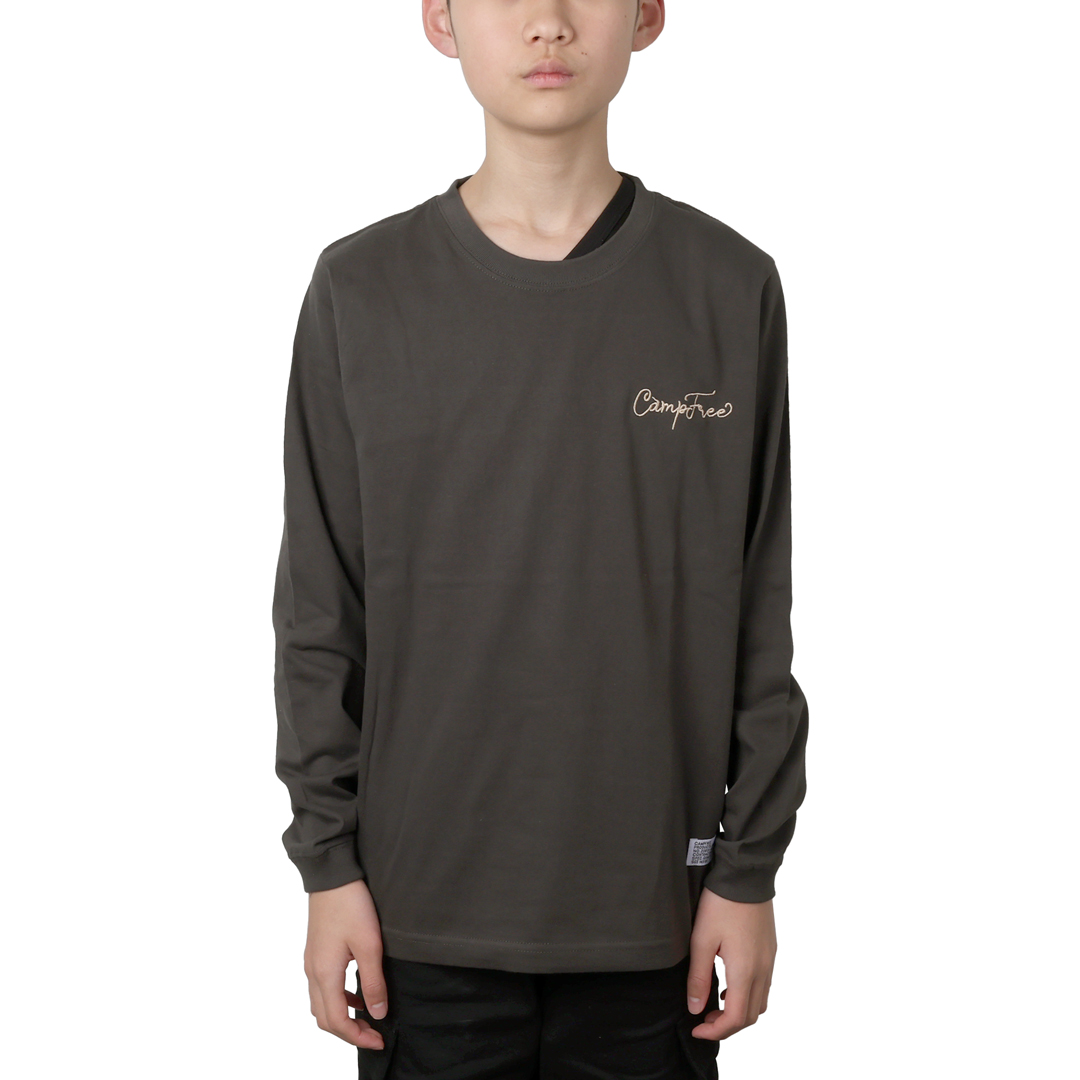 CAMPFREE XSサイズ限定 ロングtシャツ ジュニア ブランド 5.6oz 女の子