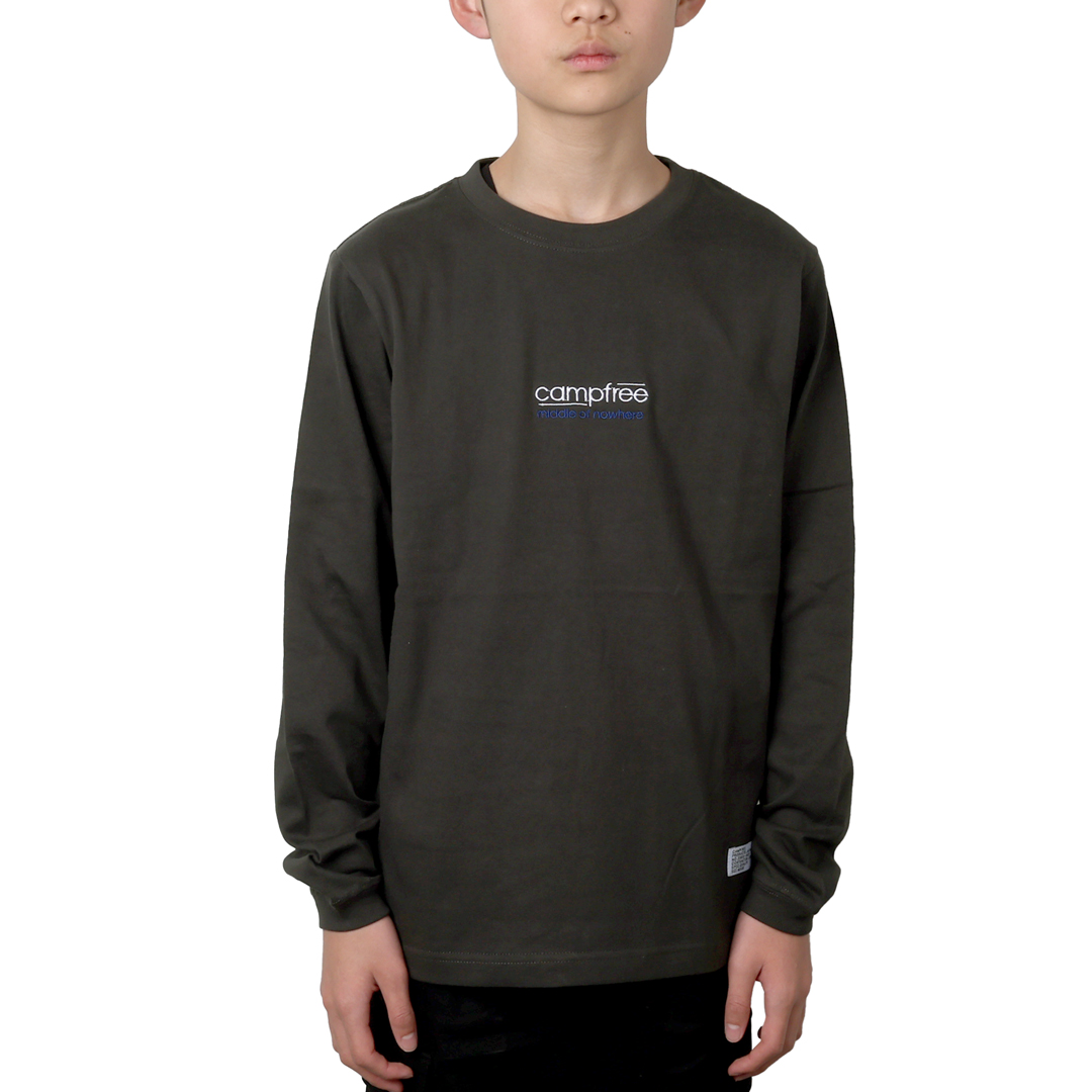CAMPFREE XSサイズ限定 ロングtシャツ ジュニア ブランド 5.6oz