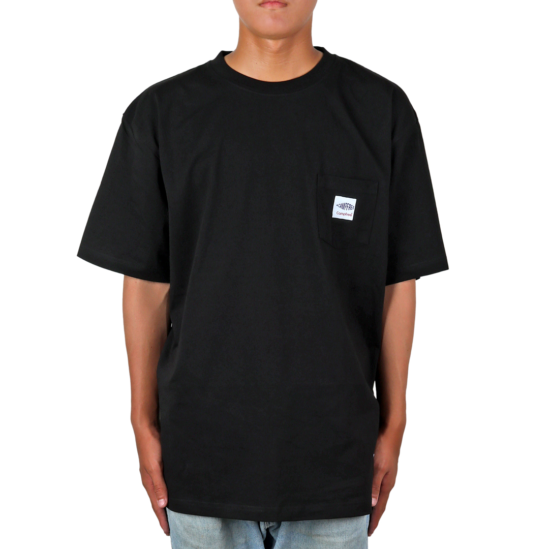 CAMPFREE ポケT 半袖 Tシャツ メンズ レディース ティシャツ プリント