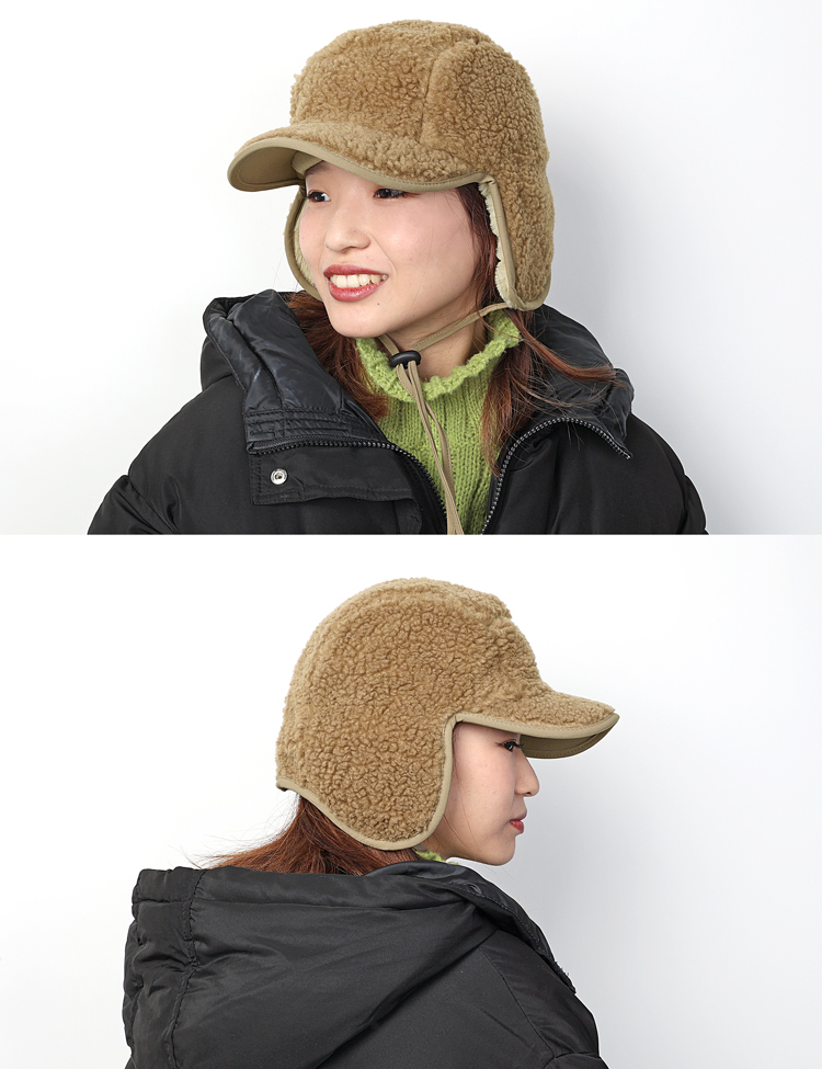 冬用 帽子 耳当て付き帽子 イヤーフラップキャップ レディース
