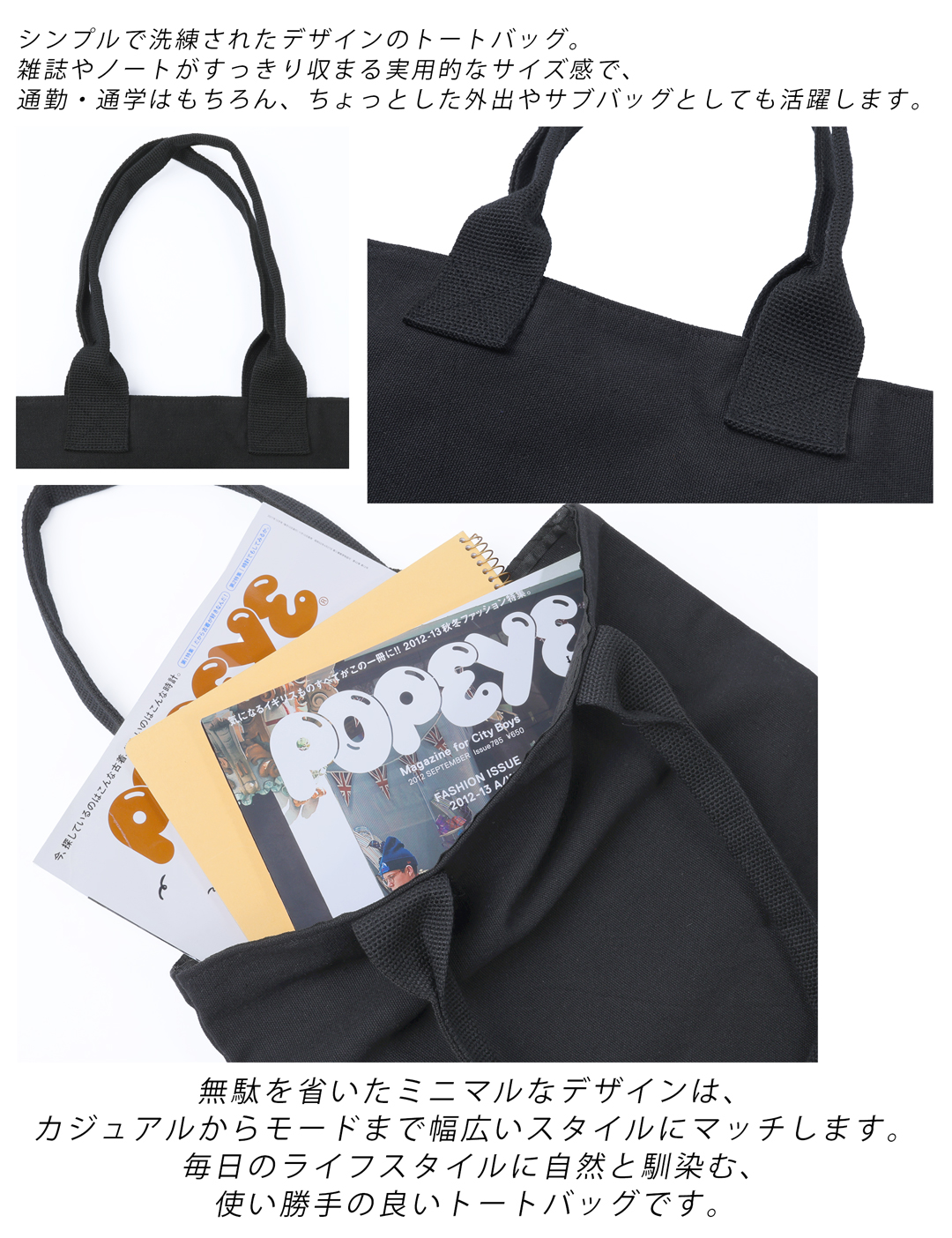 YMCLKY キャンバス トートバッグ 帆布 サブバッグ マチなし ミリタリー