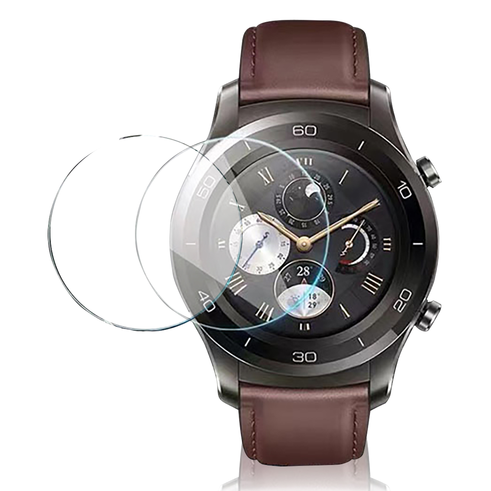 スマートウォッチ フィルム ガラス クリア 37mm 35mm 9H 2枚セット 