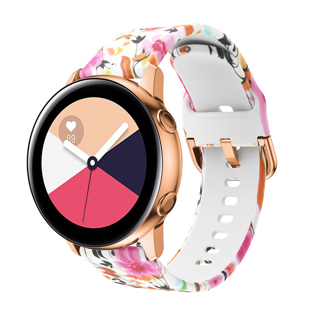 たろちゃクロス型ウォッチベルト全花タイプ　21cm（5＋6コマ）特別加工品 GARMIN（ガーミン） スマートウォッチ ベルト 22mm 花柄 花 フラワー