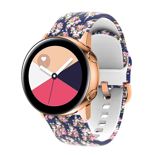 花柄ダイヤモンドパターン ベルト GARMIN スマートウォッチ ベルト 22mm 花柄 花 フラワー バラ