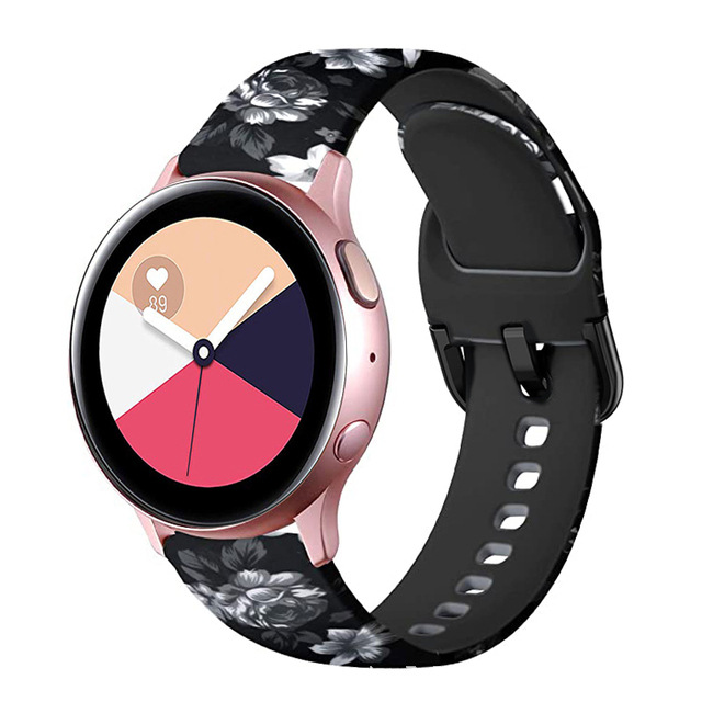 たろちゃクロス型ウォッチベルト全花タイプ　21cm（5＋6コマ）特別加工品 GARMIN（ガーミン） スマートウォッチ ベルト 22mm 花柄 花 フラワー