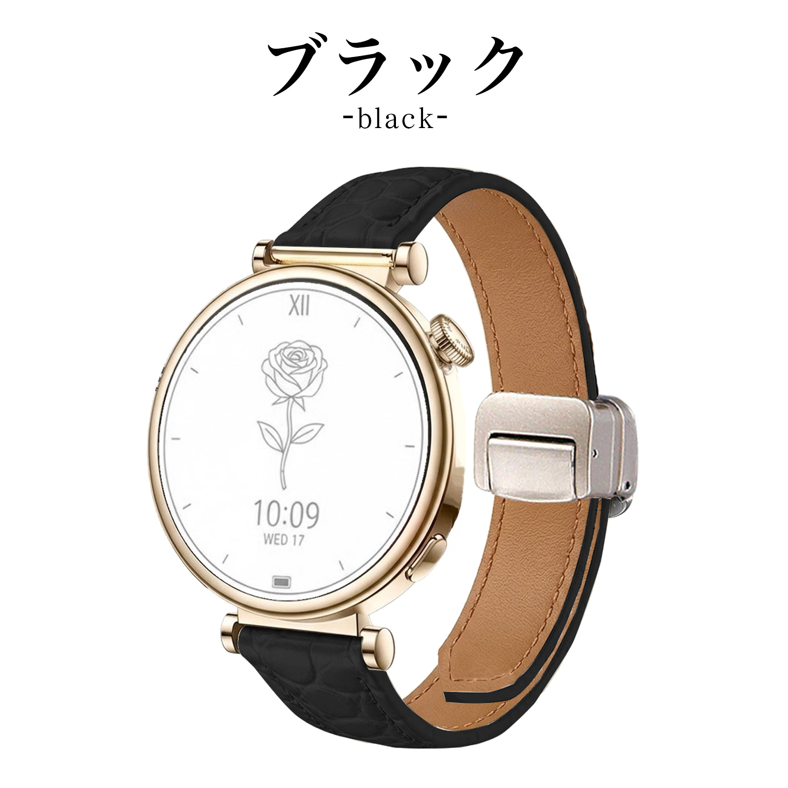 GARMIN（ガーミン） スマートウォッチ バンド レザー ベルト 革 22mm