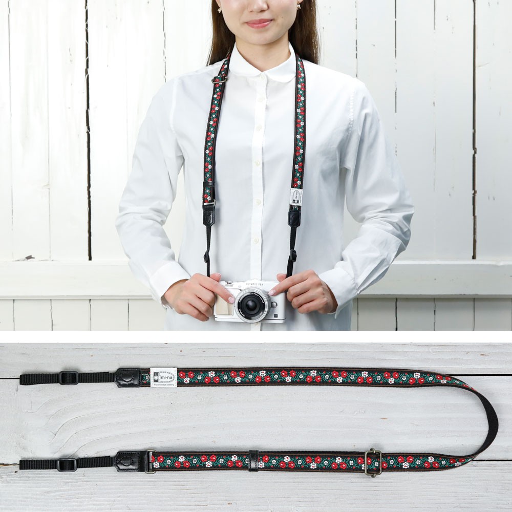 カメラストラップ camera strap 一眼レフ ミラーレス一眼用 レトロローズ フリータイプ :80035-111:ミーナ - 通販 -  Yahoo!ショッピング