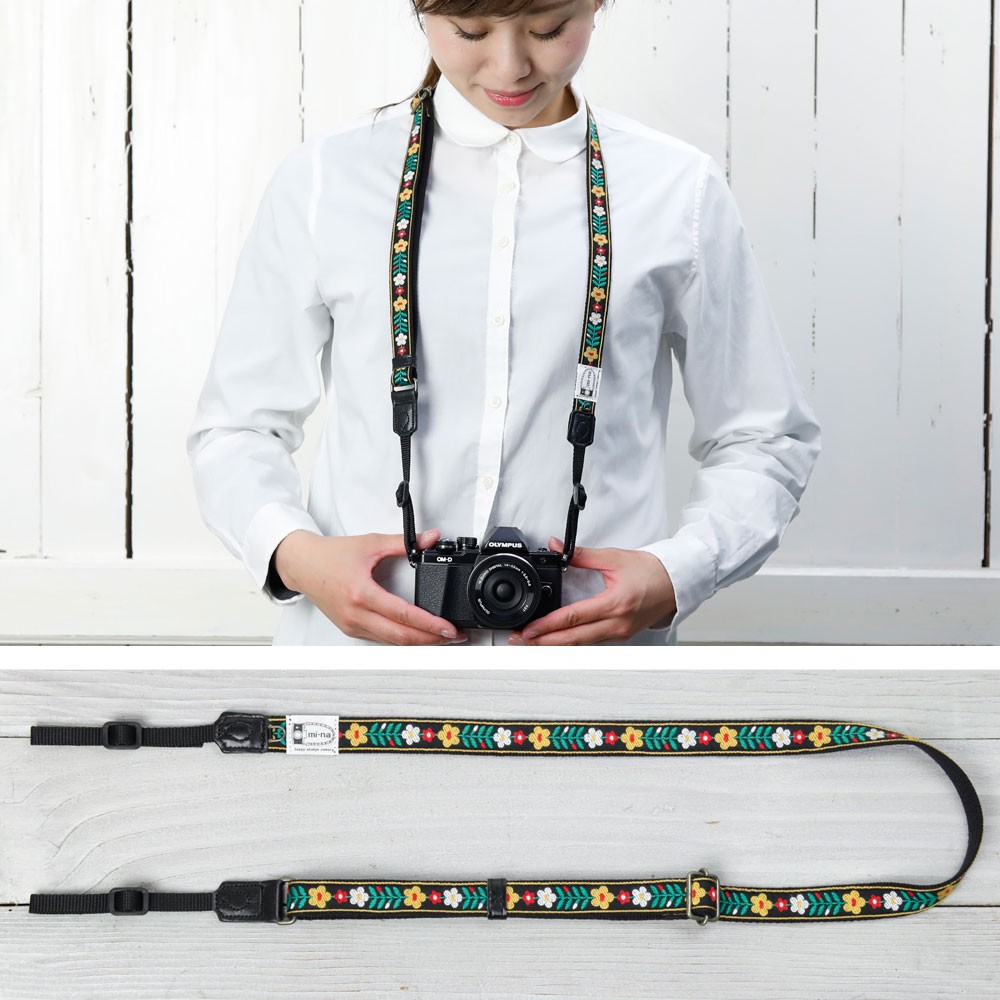 ‼️平成‼️レトロ‼️希少‼️ まめゴマストラップ ミラー付き カメラストラップ camera strap 一眼レフ ミラーレス一眼用 北欧