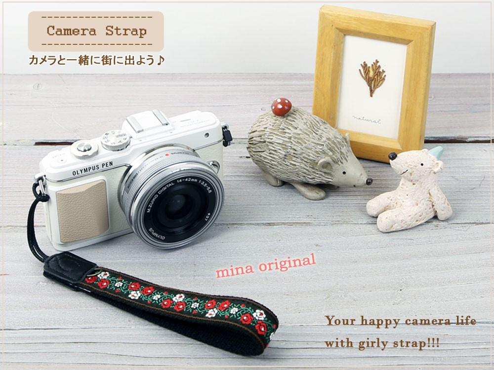 カメラストラップ camera strap ミーナオリジナル ハンドストラップ