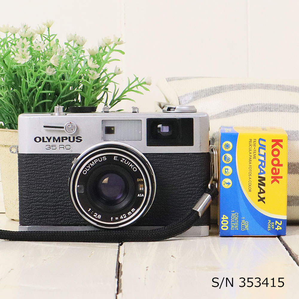 中古】【保証付 】 オリンパス OLYMPUS 35 RC S/N 353415（ケース・フイルム付セット） フィルムカメラ  :30001-018:ミーナ 通販 