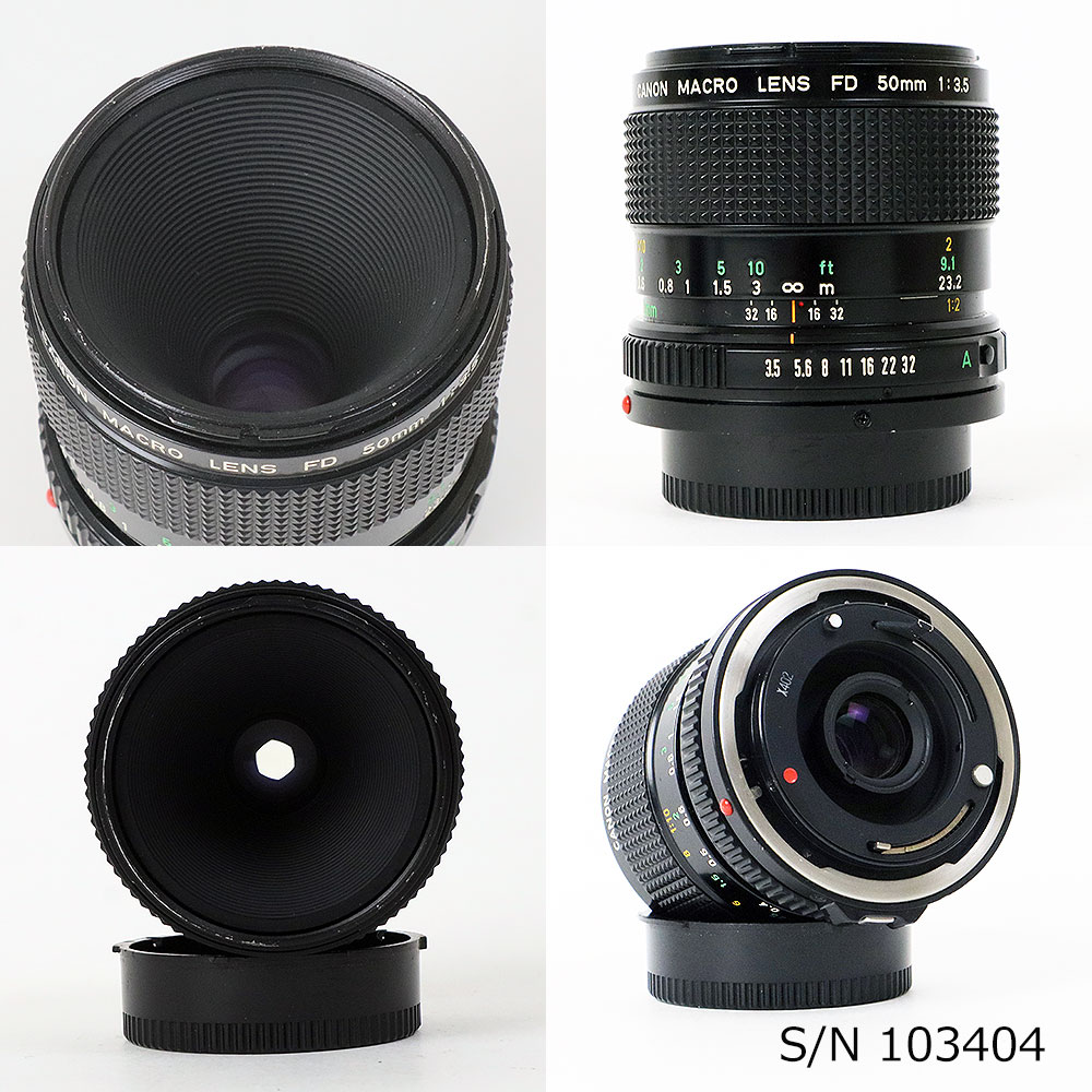 保証付 】【中古】 オールドレンズ CANON MACRO LENS NEW FD 50mm F3.5 