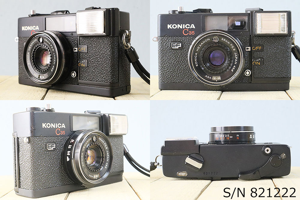 中古】【保証付 】 コニカ KONICA C35 EF S/N 821222（ケース