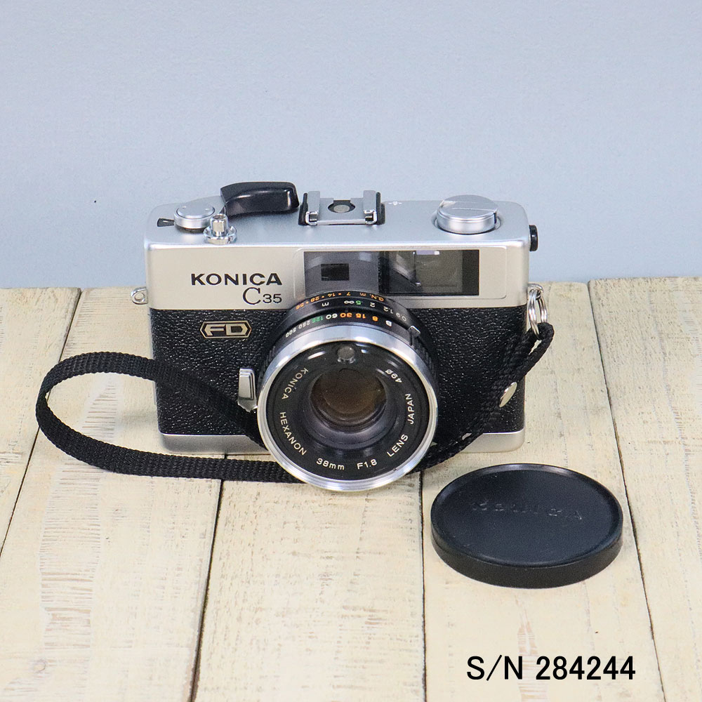 中古】【保証付 】 コニカ KONICA C35 FD S/N 284244（ケース 