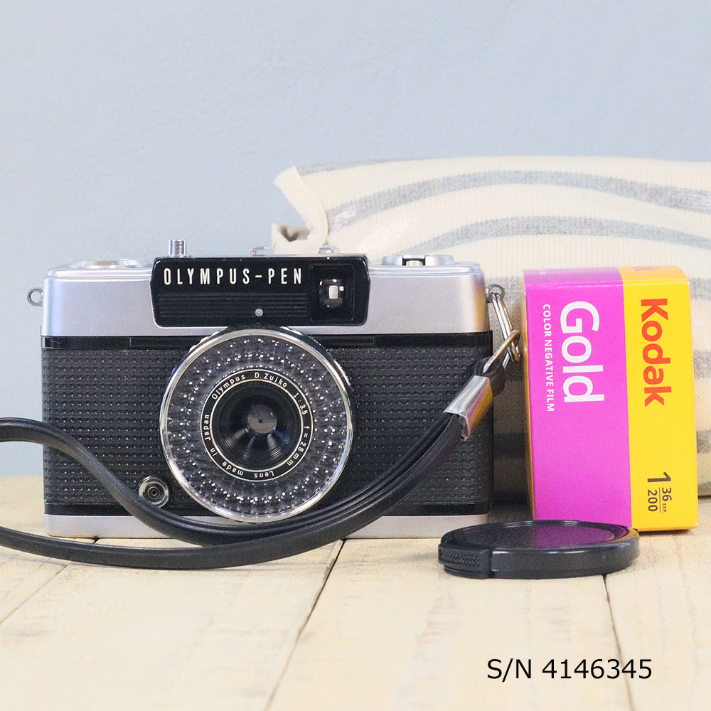 中古】【保証付 】 オリンパス OLYMPUS PEN EE-3 S/N 4146345（ケース 