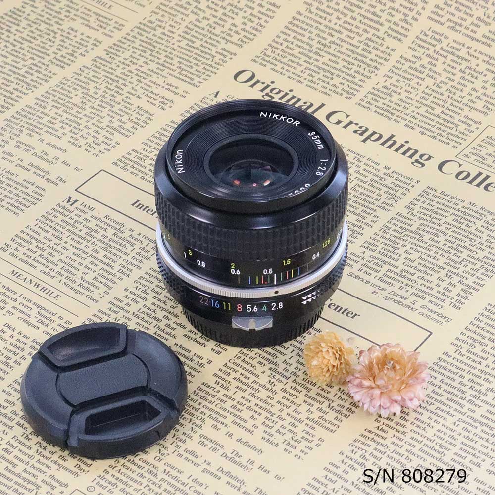 保証付 】【中古】 オールドレンズ Nikon NIKKOR 35mm f2.8 ニコン F