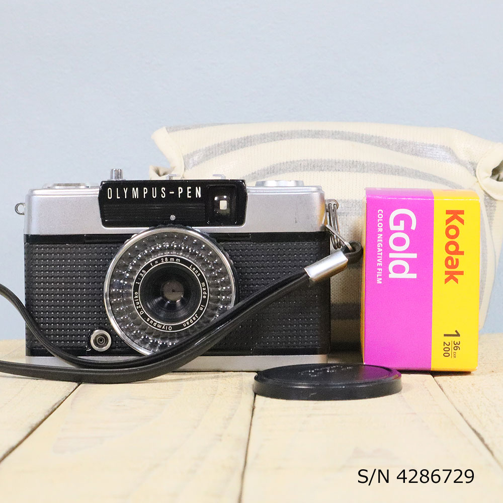 中古】【保証付 】 オリンパス OLYMPUS PEN EE-3 S/N 4286729（ケース 