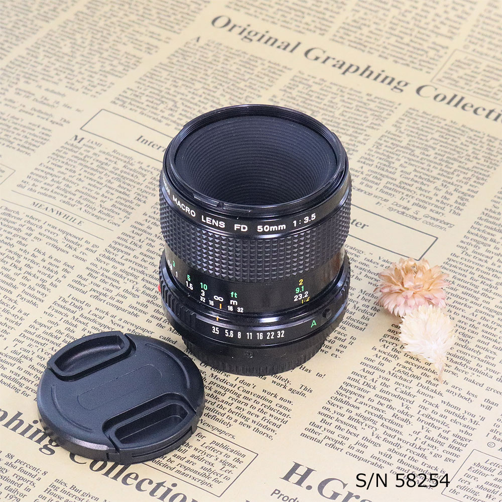 保証付 】【中古】 オールドレンズ CANON MACRO LENS NEW FD 50mm F3.5 キヤノン FDマウント S/N 58254  (ポーチ付) : 30003-019 : ミーナ - 通販 - Yahoo!ショッピング