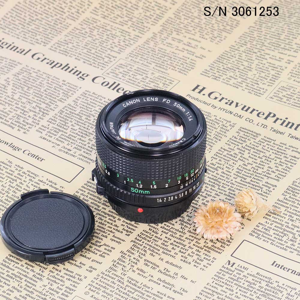 Canon キヤノン NEW FD 50mm F1.4 A408 オールドレンズ 保証付 】【中古】 オールドレンズ Canon New FD 50mm f1.4