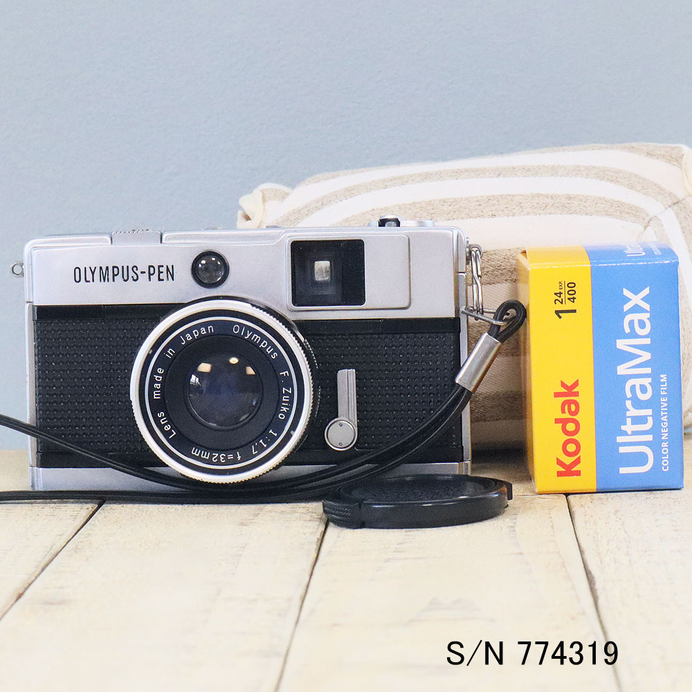【完動品】◉希少フィルター付OLYMPUS PEN Sフィルムカメラ動作確認済み 中古】【保証付 】 オリンパス OLYMPUS PEN EED S/N 774319