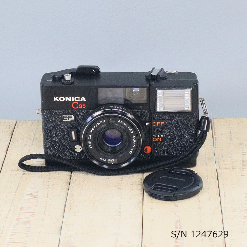 中古】【保証付 】 コニカ KONICA C35 EF S/N 1247629（ケース