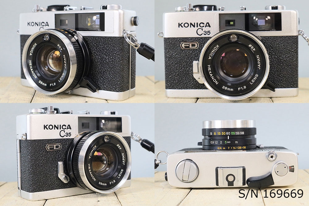 中古】【保証付 】 コニカ KONICA C35 FD S/N 169669（ケース