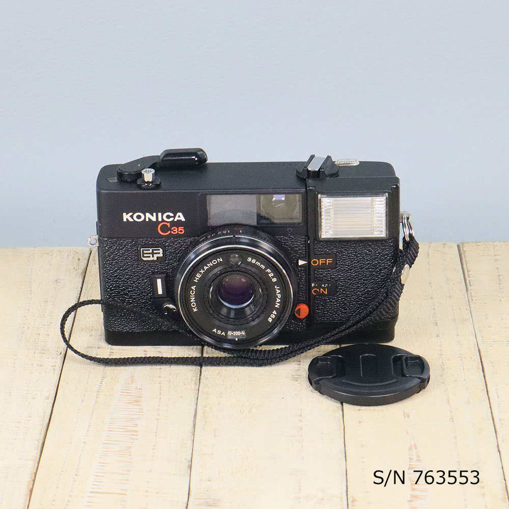 Konica コニカ C35 EF 中古】【保証付 】 コニカ KONICA C35 EF S/N 763553（ケース