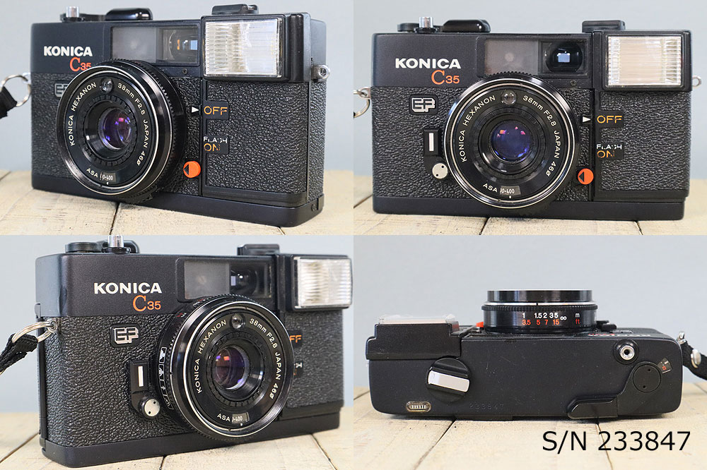 中古】【保証付 】 コニカ KONICA C35 EF S/N 233847（ケース