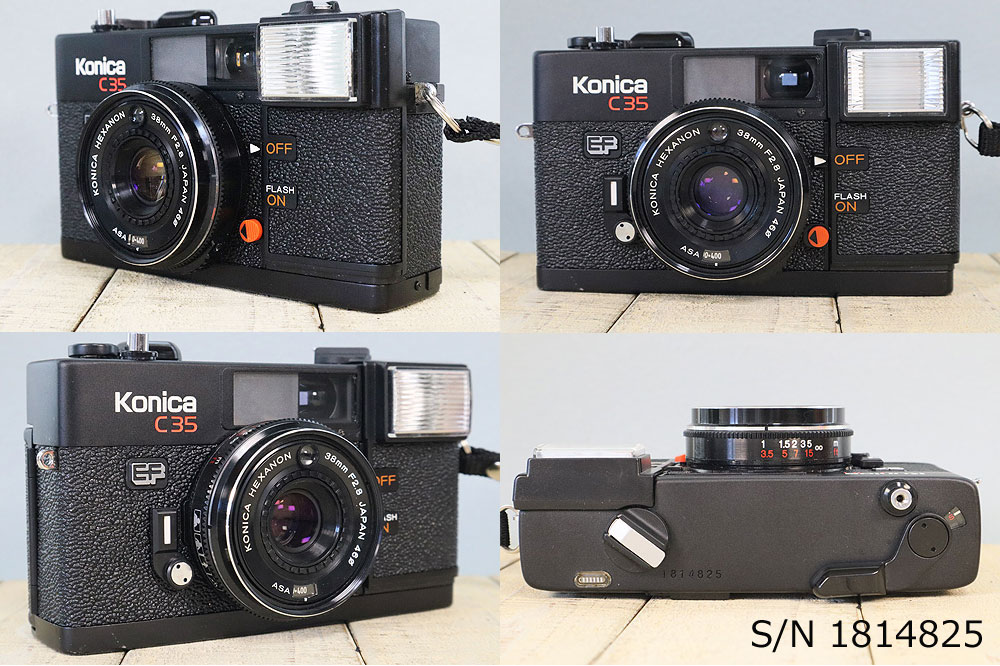 konica 一眼フィルムカメラ　五点セット 中古】【保証付 】 コニカ KONICA C35 EF S/N 1814825（ケース