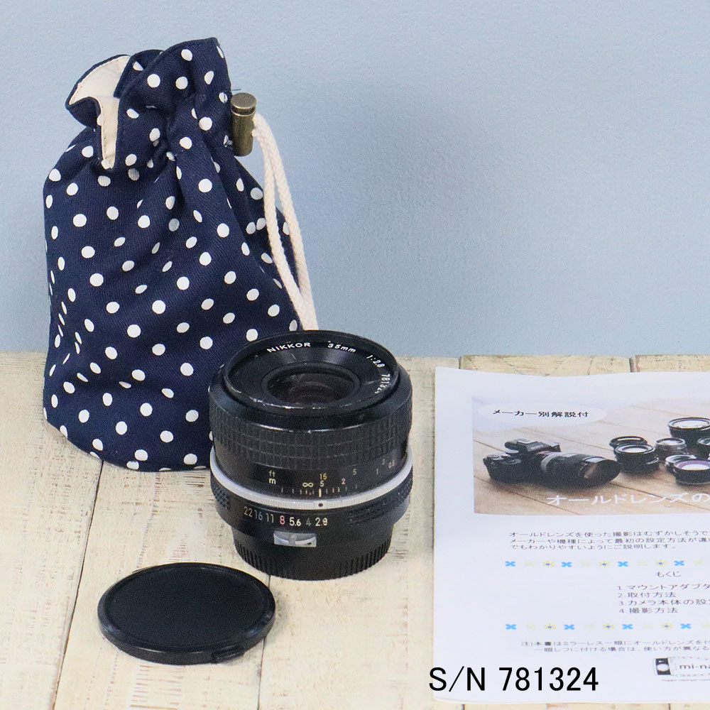 保証付 】【中古】 オールドレンズ Nikon NIKKOR 35mm f2.8 ニコン F