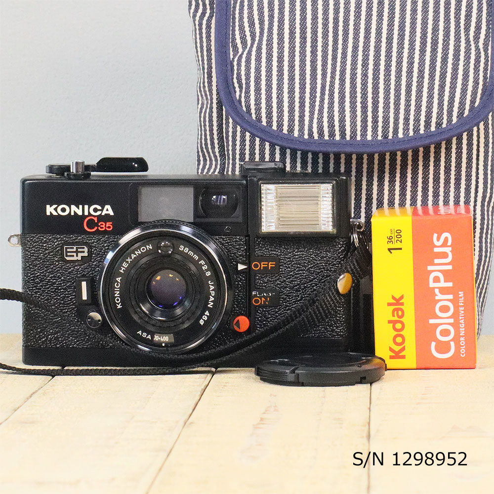 中古】【保証付 】 コニカ KONICA C35 EF S/N 1298952（ケース