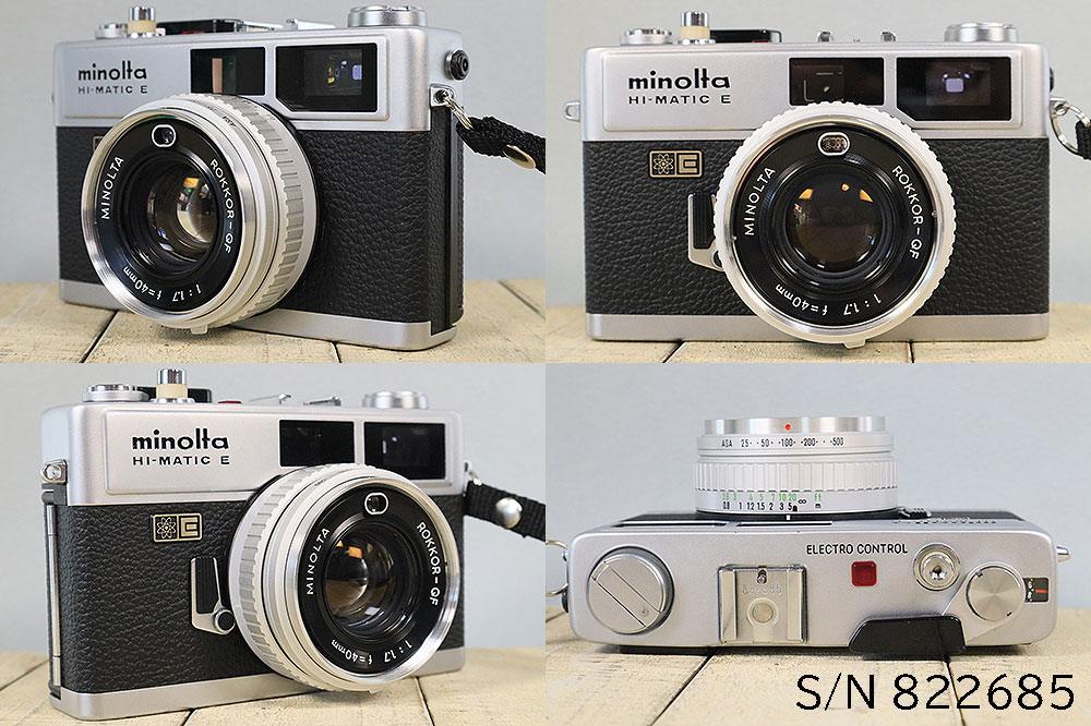 中古】【保証付 】 minolta HI-MATIC E S/N 822685（ケース・フイルム