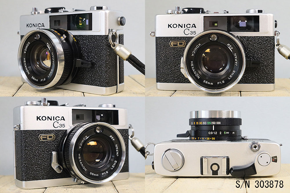 中古】【保証付 】 コニカ KONICA C35 FD S/N 303878（ケース
