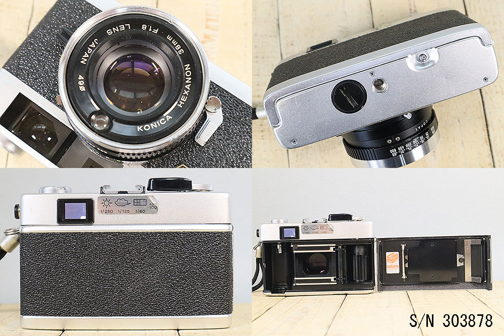 中古】【保証付 】 コニカ KONICA C35 FD S/N 303878（ケース