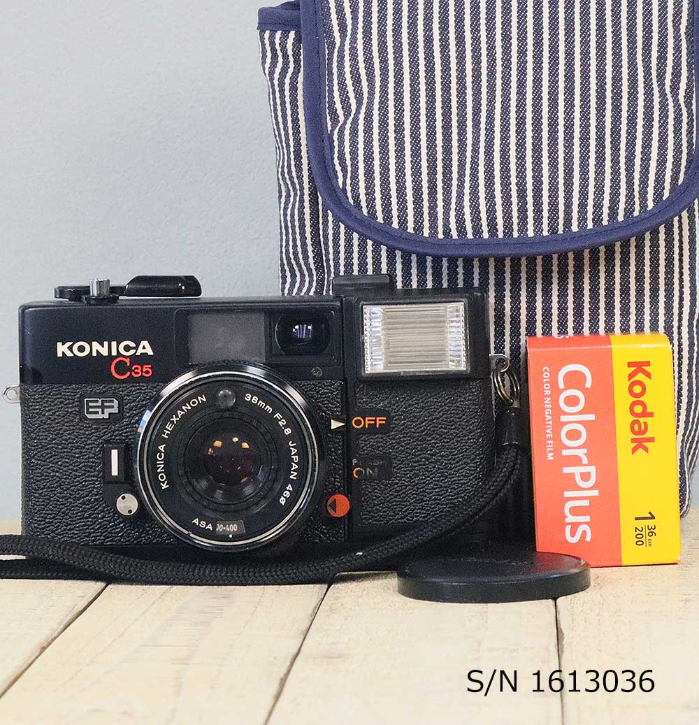 中古】【保証付 】 コニカ KONICA C35 EF S/N 1613036（ケース