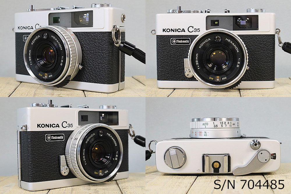 中古】【保証付 】 コニカ KONICA C35 Flashmatic S/N 704485（ケース