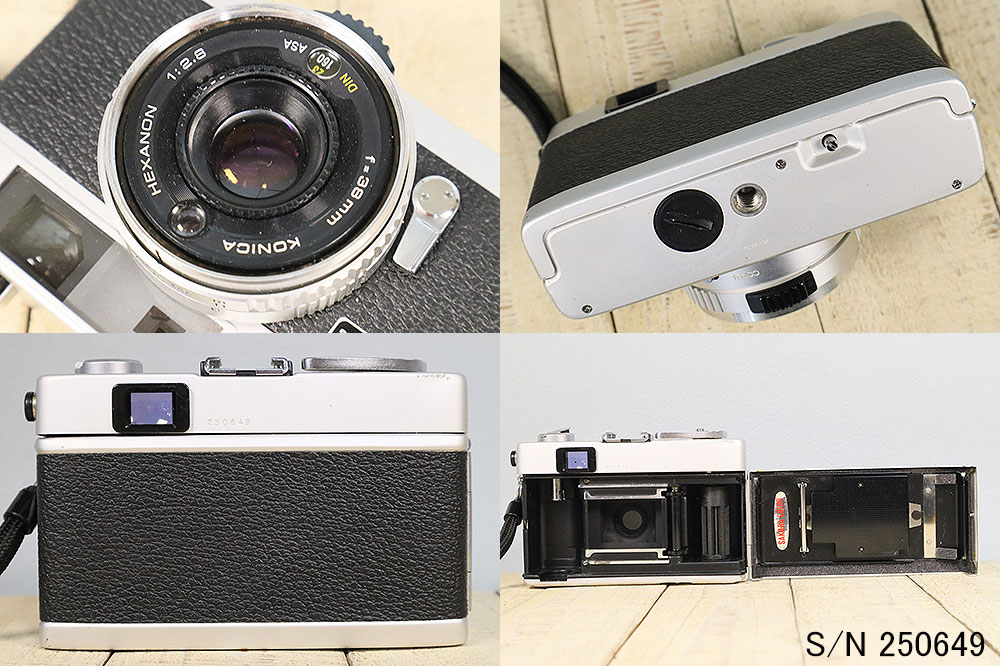 中古】【保証付 】 コニカ KONICA C35 Flashmatic S/N 250649（ケース