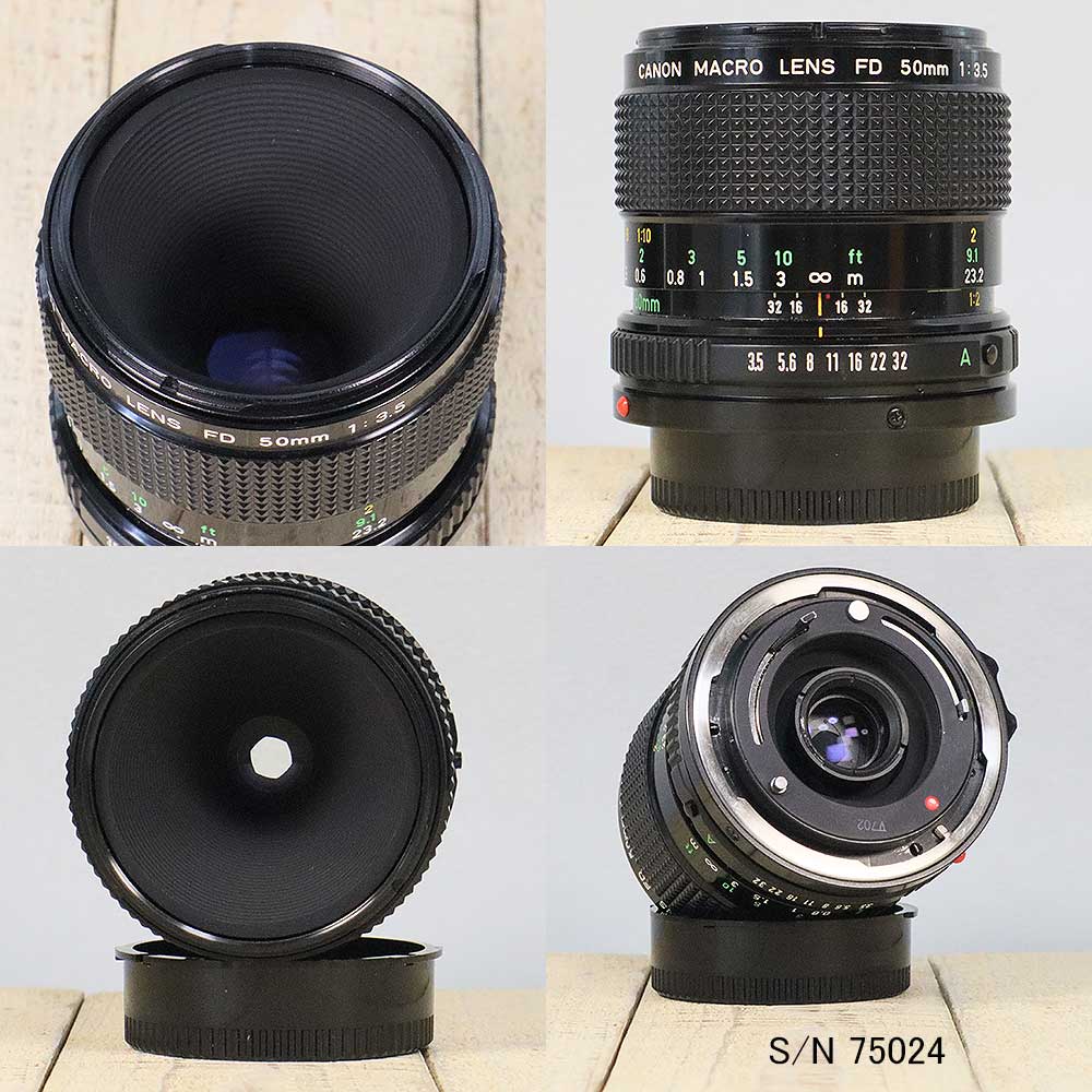 ポーチ付　Canon MACRO 50mm f2.5 EFマウント レンタル] Canon EF50mm F2.5コンパクトマクロ - キャノンEFマウント