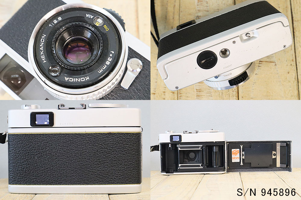 中古】【保証付 】 コニカ KONICA C35 Flashmatic S/N 945896（ケース