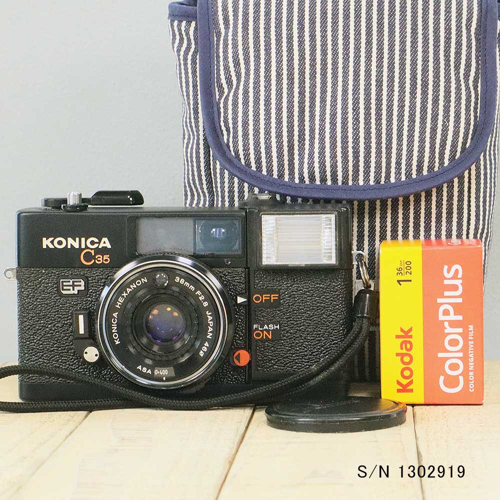 Aランク 整備済み Konica C35 EF 1ヶ月動作保証付き 中古】【保証付 】 コニカ KONICA C35 EF S/N 1302919（ケース