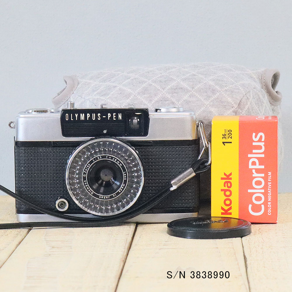 中古】【保証付 】 オリンパス OLYMPUS PEN EE-3 S/N 3838990（ケース