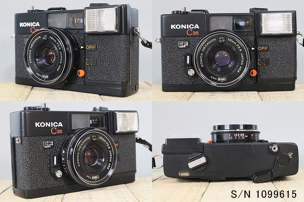 中古】【保証付 】 コニカ KONICA C35 EF S/N 1099615（ケース