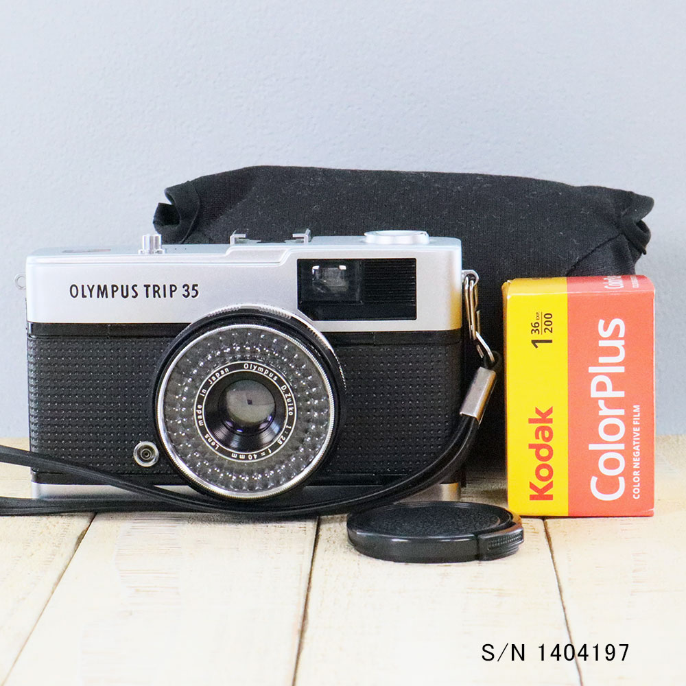 中古】【保証付】 オリンパス OLYMPUS TRIP 35 S/N 1404197（ケース
