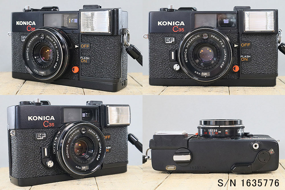 中古】【保証付 】 コニカ KONICA C35 EF S/N 1635776（ケース