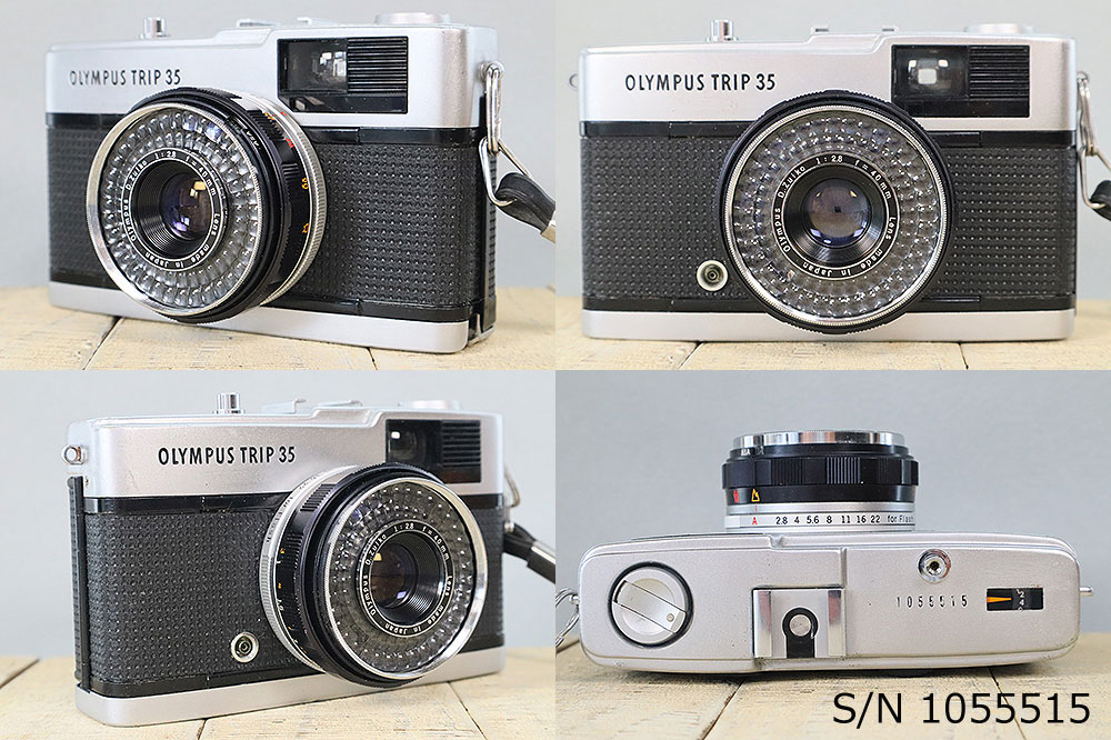 中古】【保証付】 オリンパス OLYMPUS TRIP 35 S/N 1055515（ケース