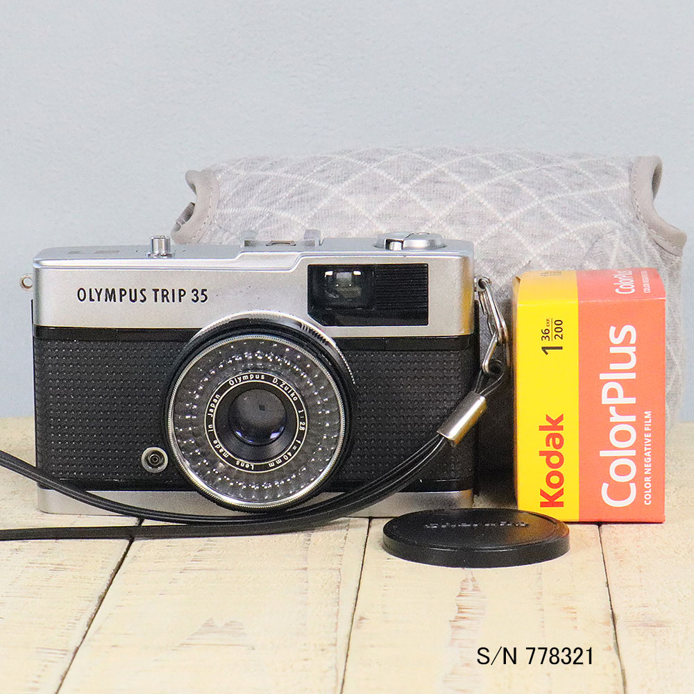 中古】【保証付】 オリンパス OLYMPUS TRIP 35 S/N 778321（ケース