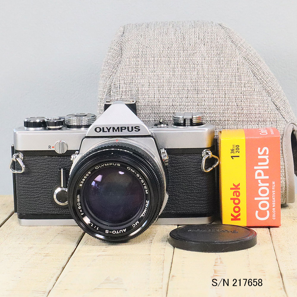 中古】【保証付 】 OLYMPUS OM-1 S/N 217658 レンズ G.ZUIKO AUTO-S